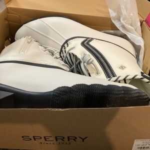 Sperry white boots